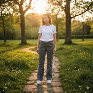 Relativity Grey Utility Pants Womens Size 10 Patch Pocket Stretch Workwear